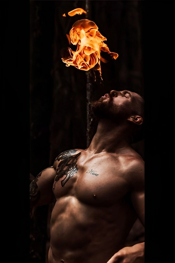 male-stripper-fire-eater-sydney-hens